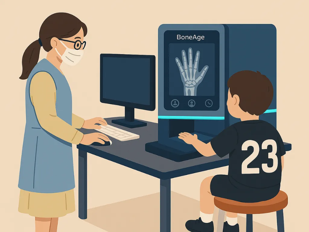 新式低劑量x光攝影示意圖